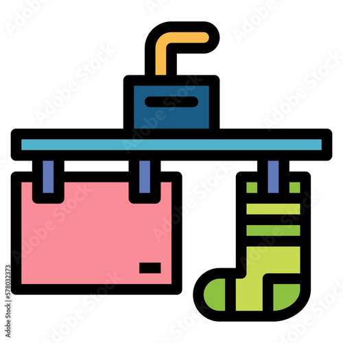 clothesline filled outline icon style