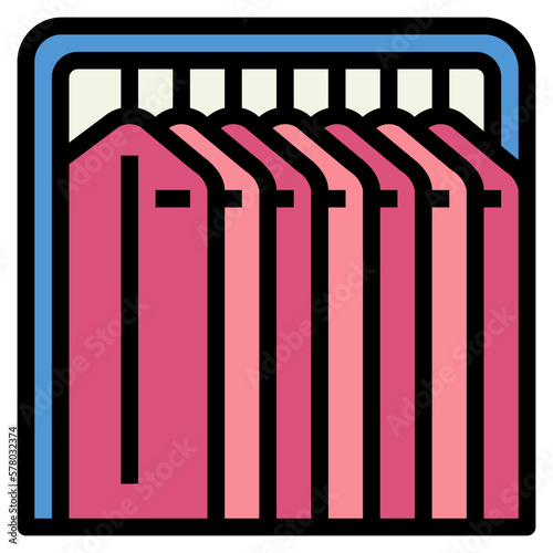 clothesline filled outline icon style