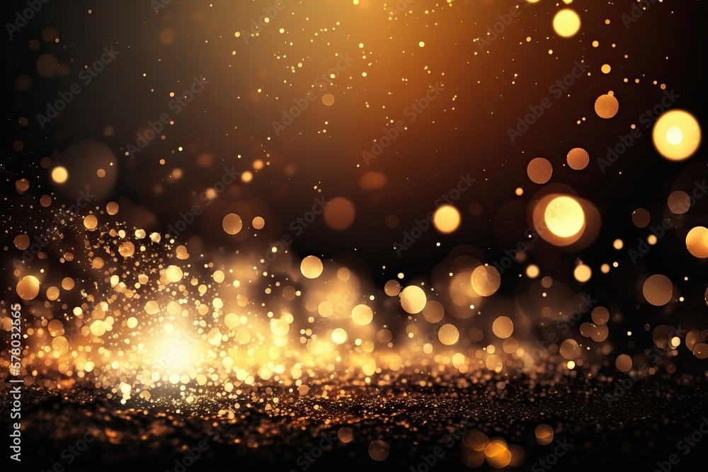Background sparkling dark gold colour (Ai generated)