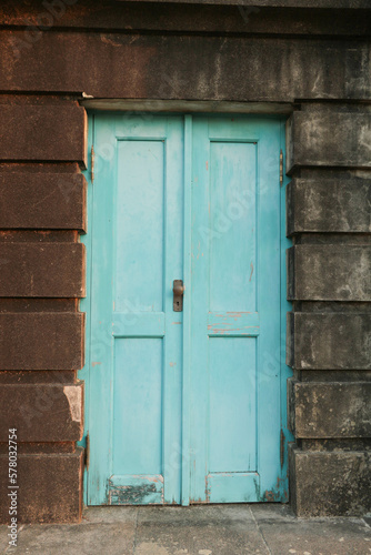 old blue door