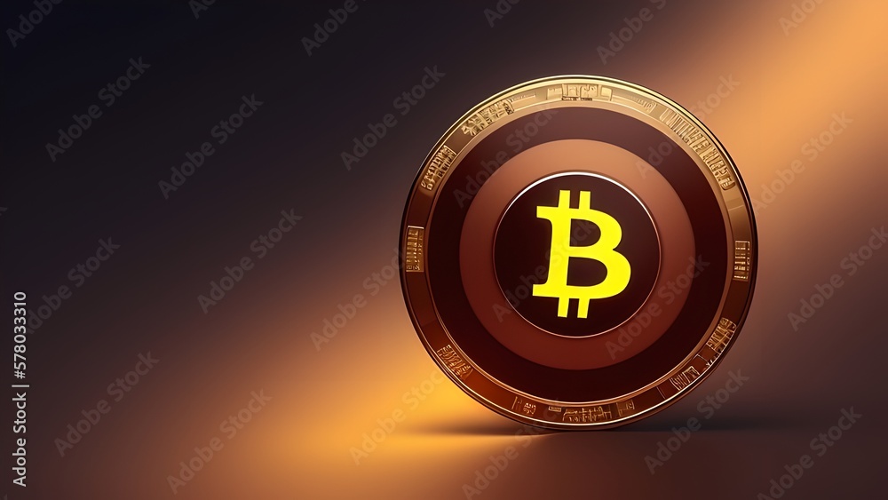 Bitcoin cryptocurrency image, generative AI Bitcoin cryptocurrency image, generative AI