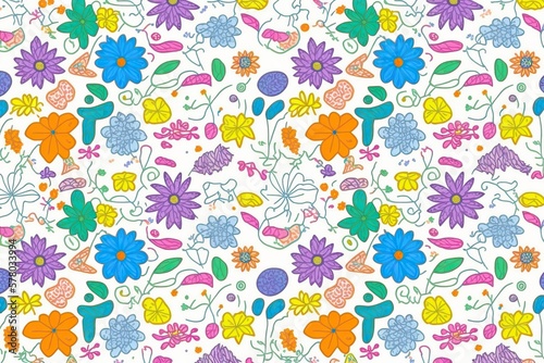 Floral vintage background full pattern (Ai generated)