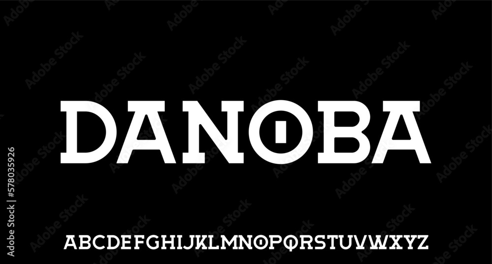 Obraz premium display alphabet vector font type set