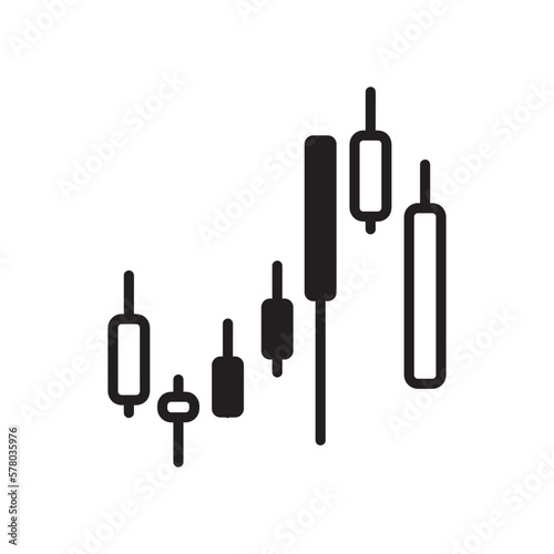 Business candle stick graph chart. Vector illustration