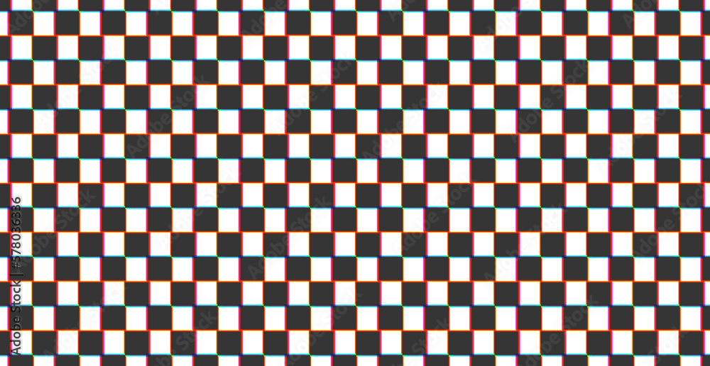 Checkered pattern, chess squares, glitch background Checkered pattern, chess squares, glitch background