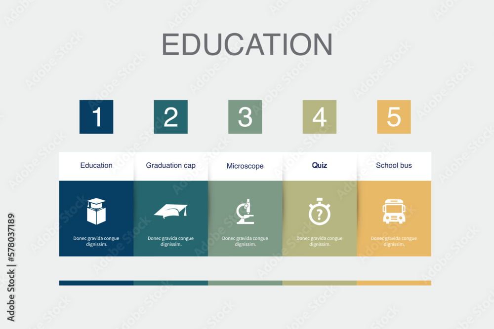 Microscope Graduation Slide Vetor de education, graduation cap, microscope, quiz, school bus, icons ...
