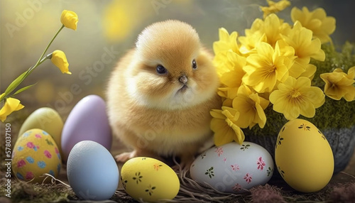 Happy Easter, easter bunny and easter photos photo