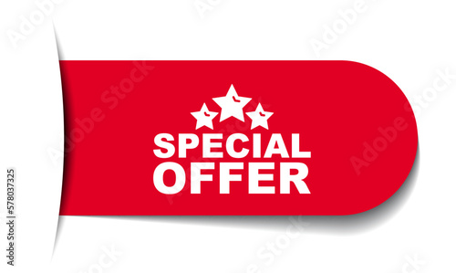 red vector illustration banner special offer