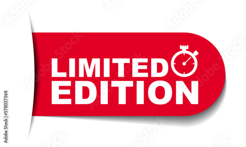 red vector illustration banner limited edition photo
