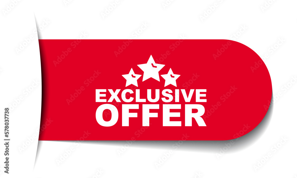 red vector illustration banner exclusive offer red vector illustration banner exclusive offer