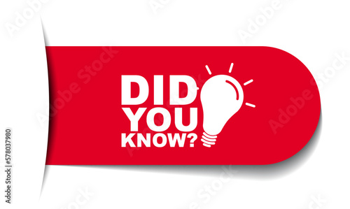 red vector illustration banner did you know