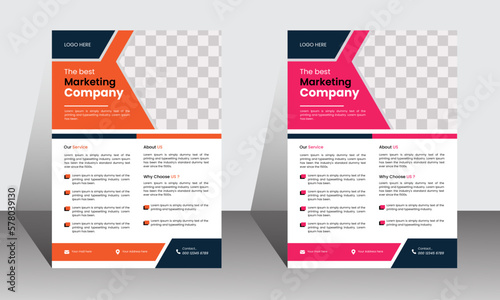 creative modern Business Flyer design template, Vector illustration.