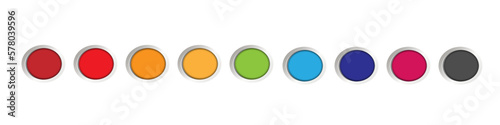Kreis Kreise Regenbogen Button Bunt 