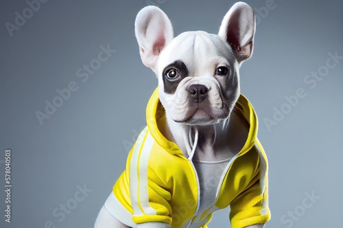 Puppy Athlete Wearing Sportswear Generative AI