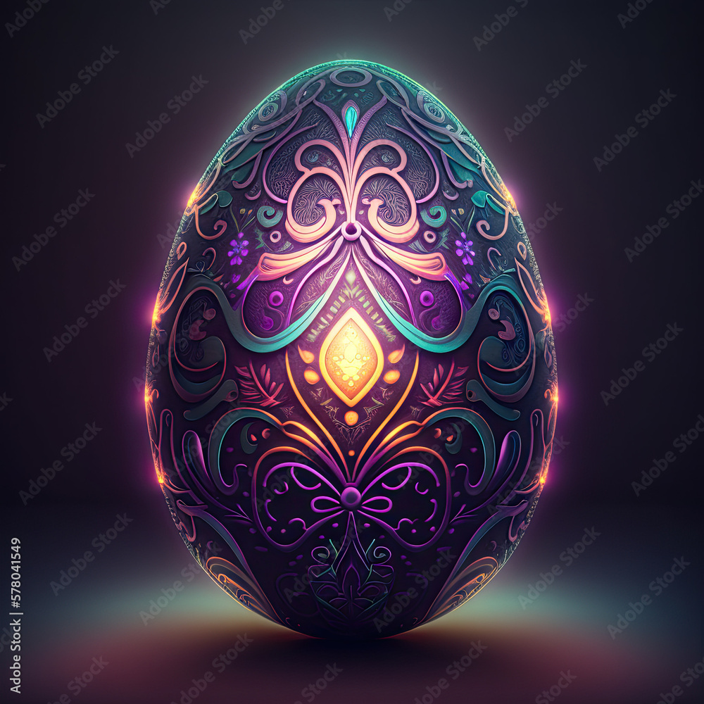 Luxury ornate easter egg - Faberge style, isolated on black background Luxury ornate easter egg - Faberge style, isolated on black background