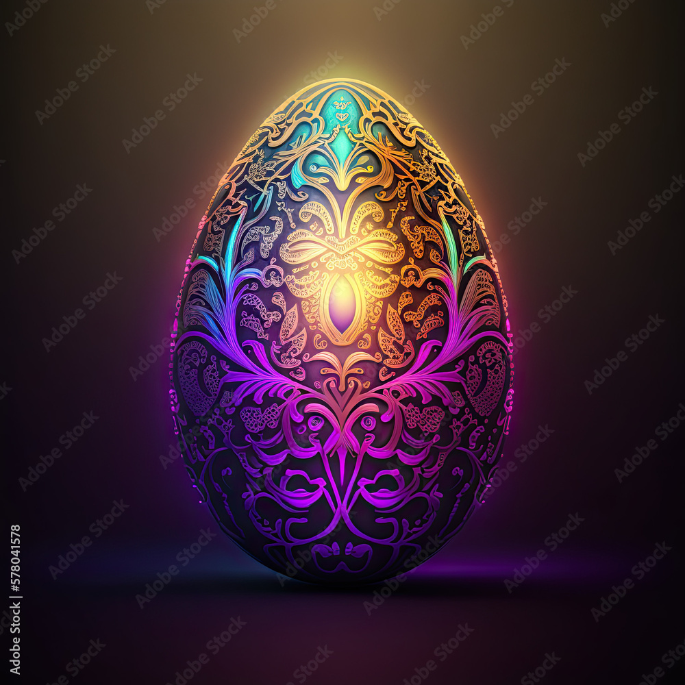 Luxury ornate easter egg - Faberge style, isolated on black background Luxury ornate easter egg - Faberge style, isolated on black background