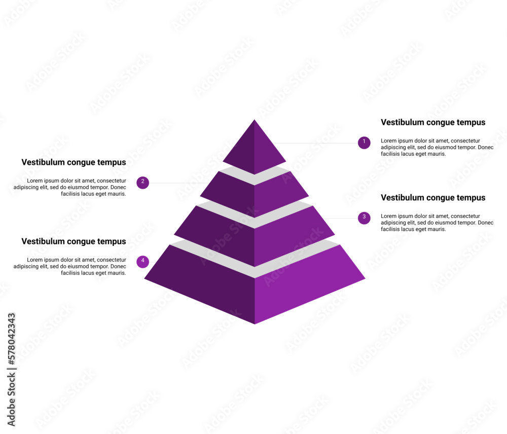Info graphic, pyramid of triangles, business progress