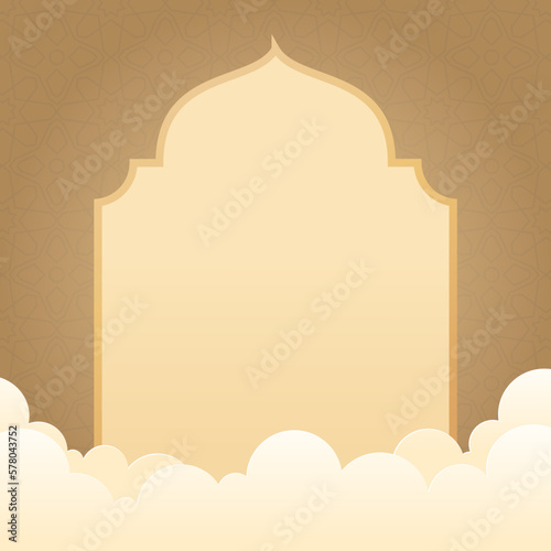 background design with islamic concept. elegant pastel color and cloud illustration