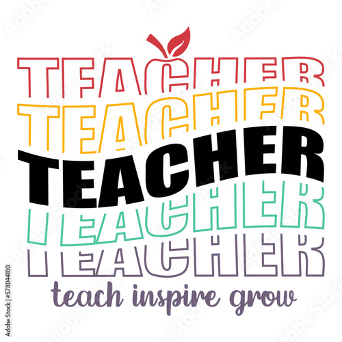Teacher phrase. Design for teachers.