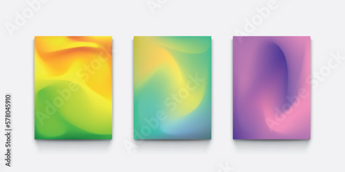 flow meshing colors abstract backgrounds in set