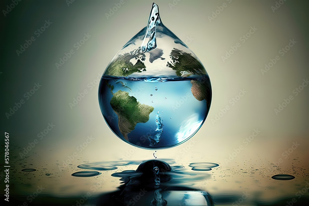 World water day, saving water quality campaign and environmental protection concept. Save the