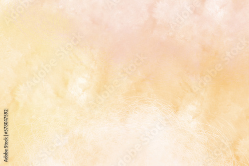Abstract grunge watercolor on transparent background. Illustration of beige, yellow and white stains of watercolor paint. PNG element. Can be used as background or overlay.