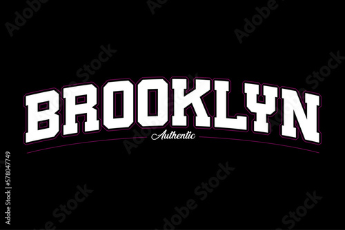 brooklyn design vector typography varsity for print t shirt