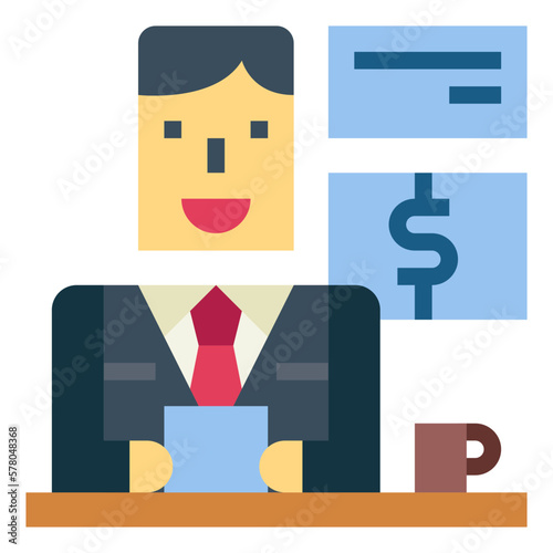 anchorman flat icon style