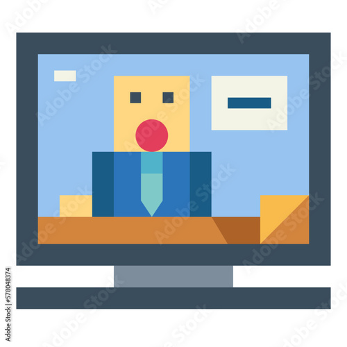 anchorman flat icon style