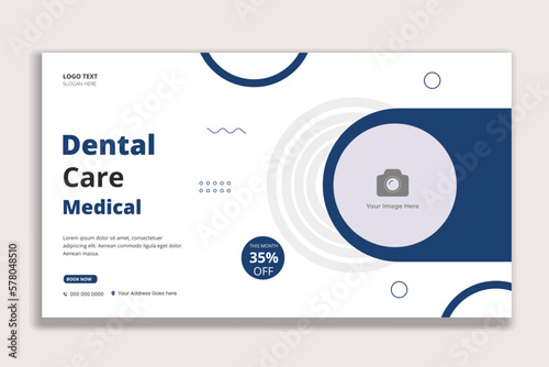 Dental care medical social media post banner template