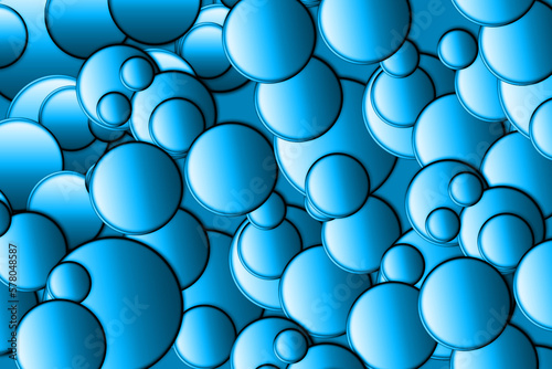 gradient circles background  blue seamless pattern