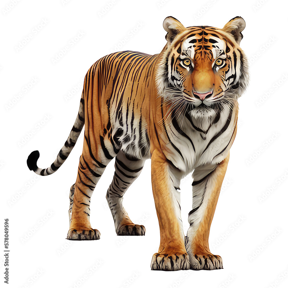 Obraz premium tiger isolated on white
