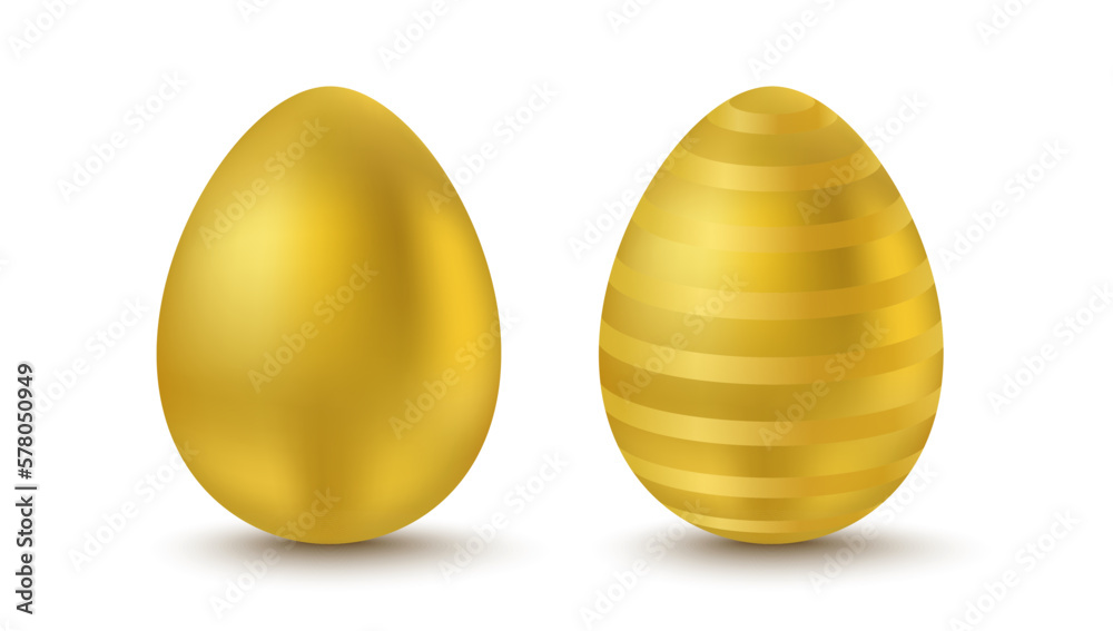 Vector set golden eggs for Easter. Vector Easter egg. Vector set golden eggs for Easter. Vector Easter egg.