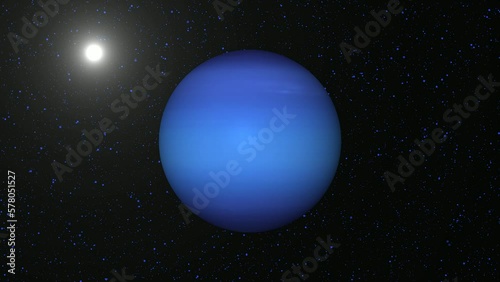 Neptune planet rotated and galaxy background . 
