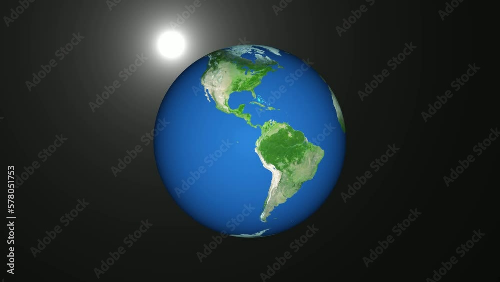 Solar system earth planet rotating . earth around in sun rotated . Solar system earth planet rotating . earth around in sun rotated .