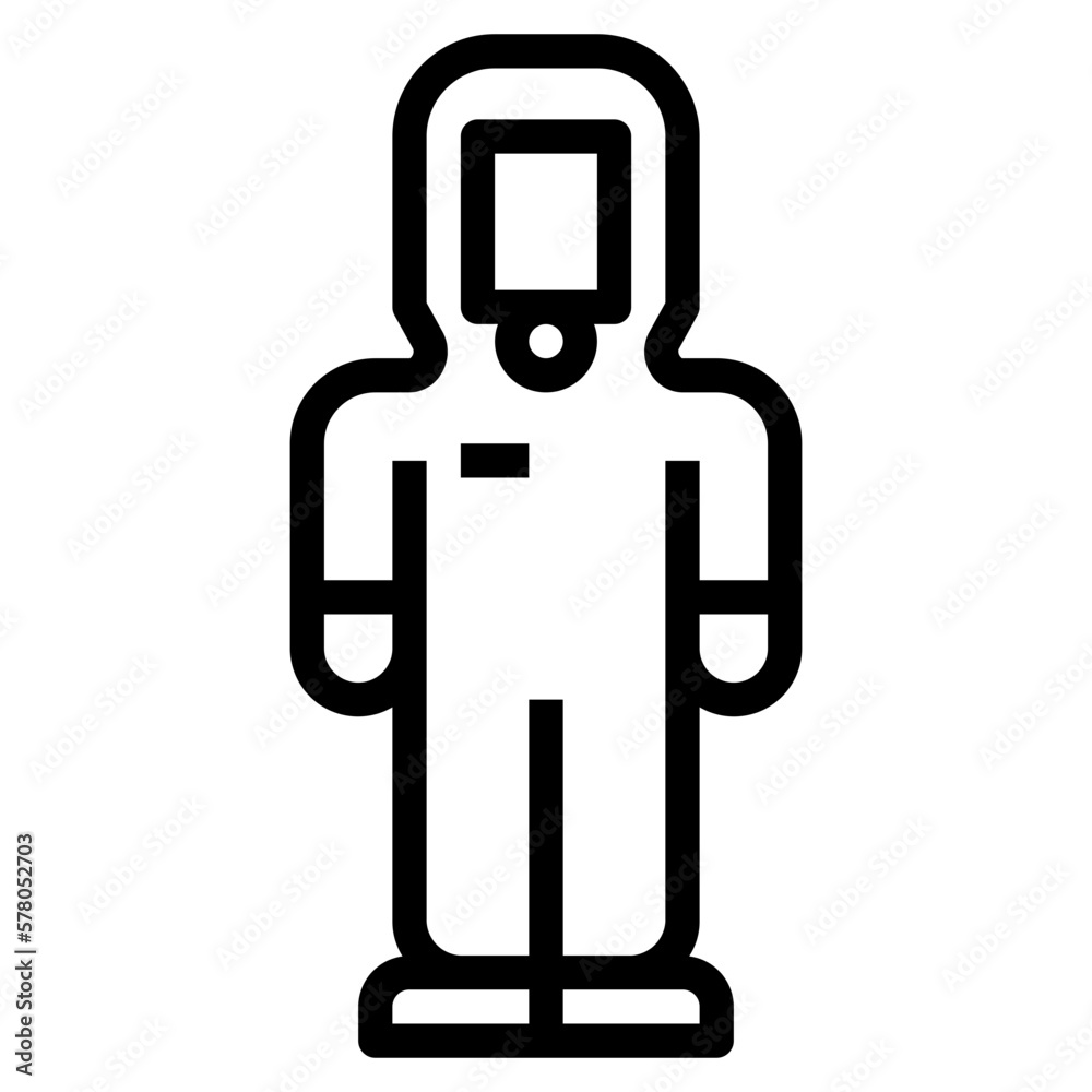protective suit line icon style protective suit line icon style