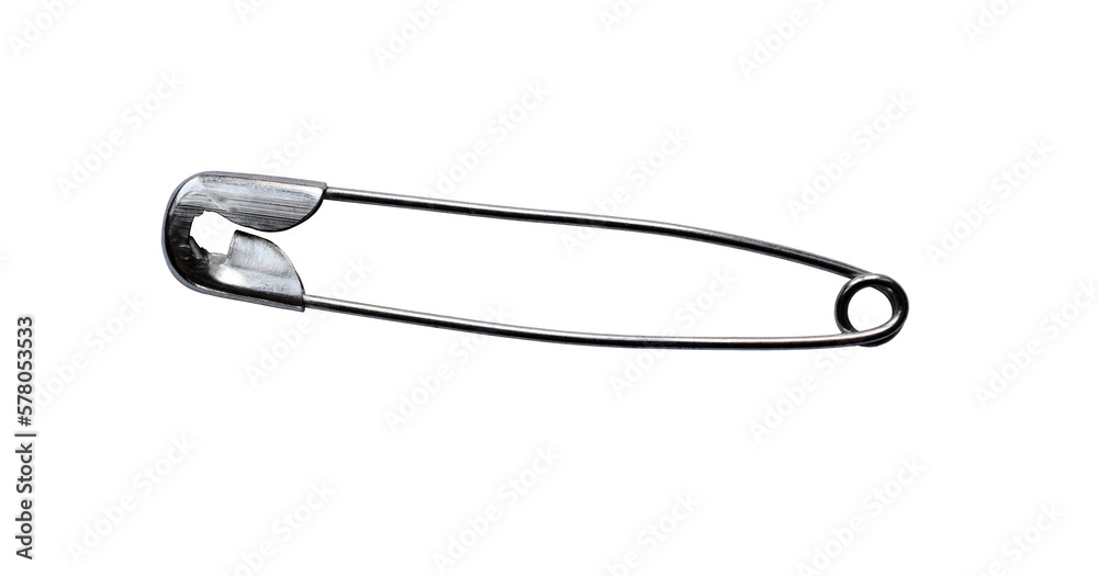 A safety pin isolated on the transparent background A safety pin isolated on the transparent background