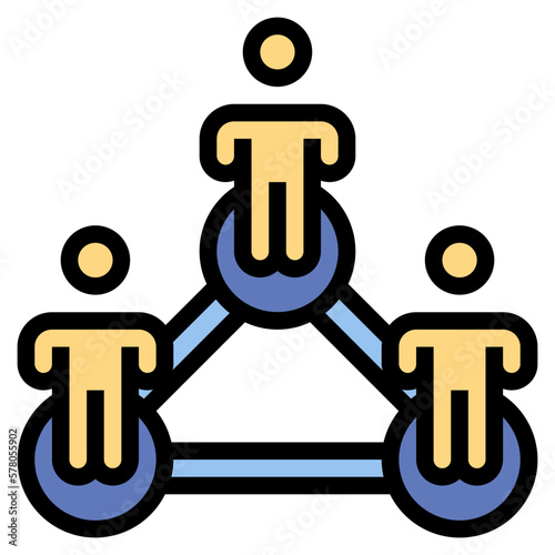 distance filled outline icon style