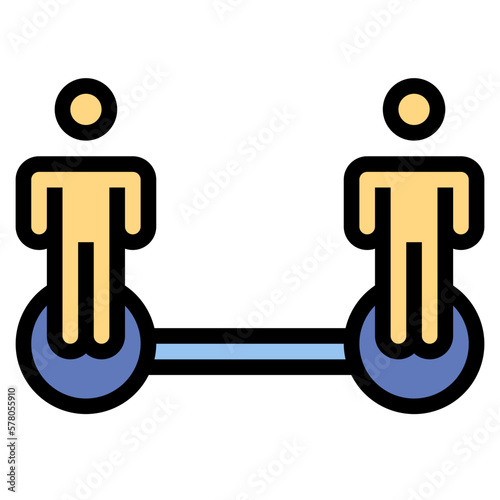 distance filled outline icon style