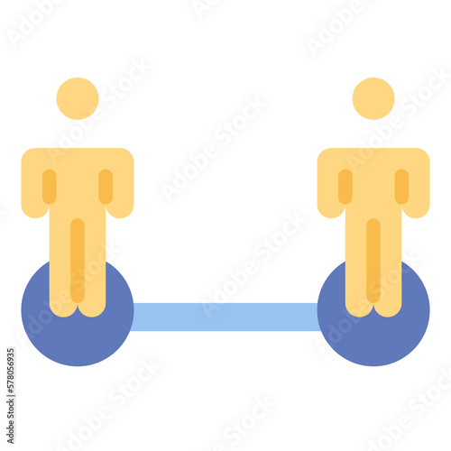 distance flat icon style
