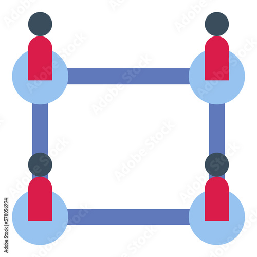 distance flat icon style