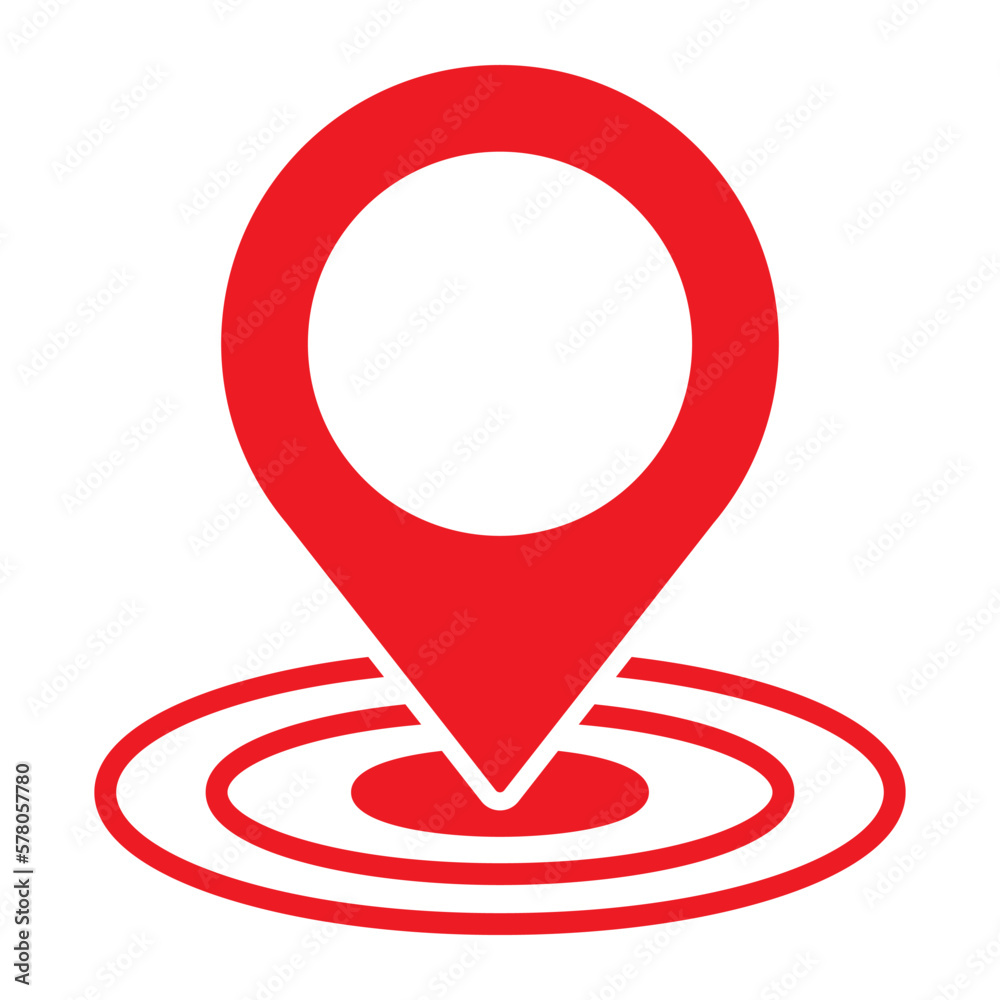 Earthquake location icon. Map pin and Earthquake vector illustration Earthquake location icon. Map pin and Earthquake vector illustration