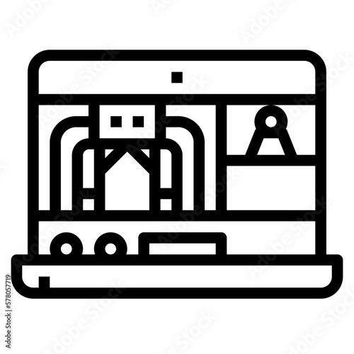 online meeting line icon style