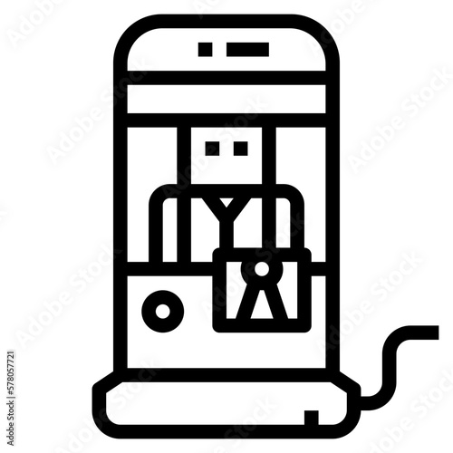 online meeting line icon style