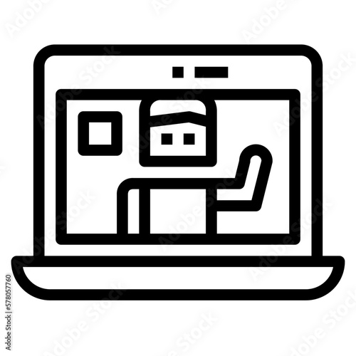 video call line icon style