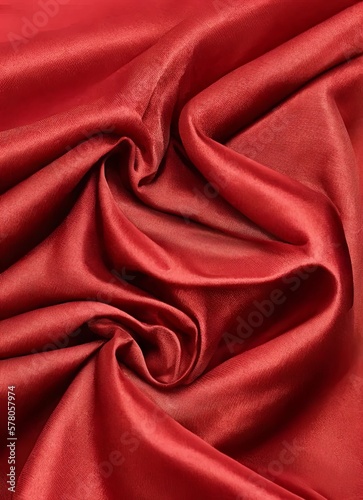 smooth elegant red silk fabric texture background
