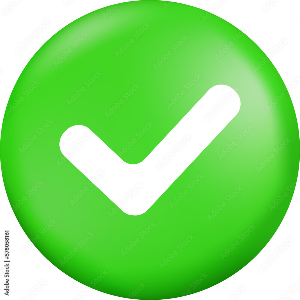 3D Right and Wrong Button in Round Shape. Green Yes and Red No Correct Incorrect Sign. Checkmark Tick Rejection, Cancel, Error, Stop, Negative, Agreement Approval or Trust Symbol. - obrazy, fototapety, plakaty 