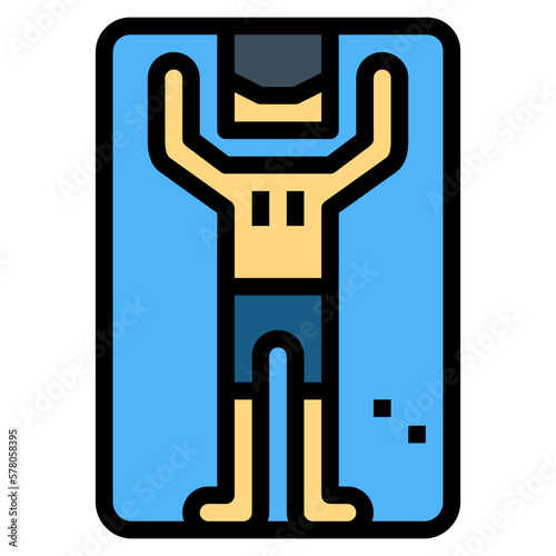 sunbathe filled outline icon style
