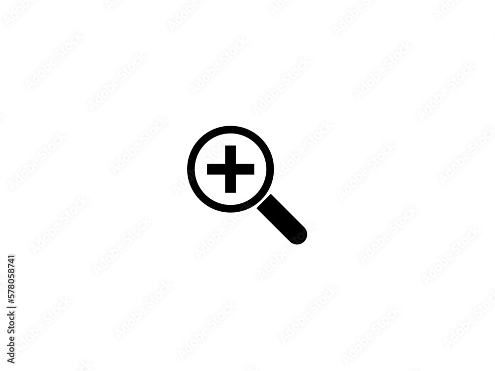 Search icon, Magnifying symbol, Magnifier icon vector illustration. Zoom In icon Search icon, Magnifying symbol, Magnifier icon vector illustration. Zoom In icon