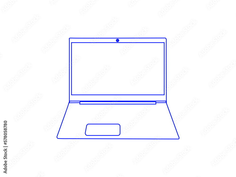 Laptop flat vector icon illustration. Laptop with blank screen silver color isolated on white background Laptop flat vector icon illustration. Laptop with blank screen silver color isolated on white background